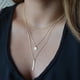 thumbnail image 3 of FXmimio Collar Multicapa 3 Niveles Colgante Largo Cadena Mujeres Joyería, 3 of 7