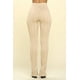 thumbnail image 4 of Saronite Leggings Básicos de Punto de Tiro Alto y Largo Completo, Color Avena (para Mujer), 4 of 5