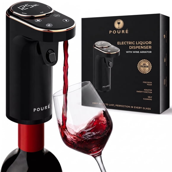 Dispensador de Vino Pouré 5‑en‑1 Eléctrico con Aerador LED
