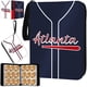 thumbnail image 1 of Carpeta para cartas de béisbol KivolFun Atlanta de 900 bolsillos, azul marino, 1 of 6