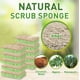 thumbnail image 2 of Esponja vegetal natural para fregar: esponjas para limpiar platos, cocina, baño y más. Esponja biodegradable antirayaduras con estropajo resistente. Paquete de 6., 2 of 7