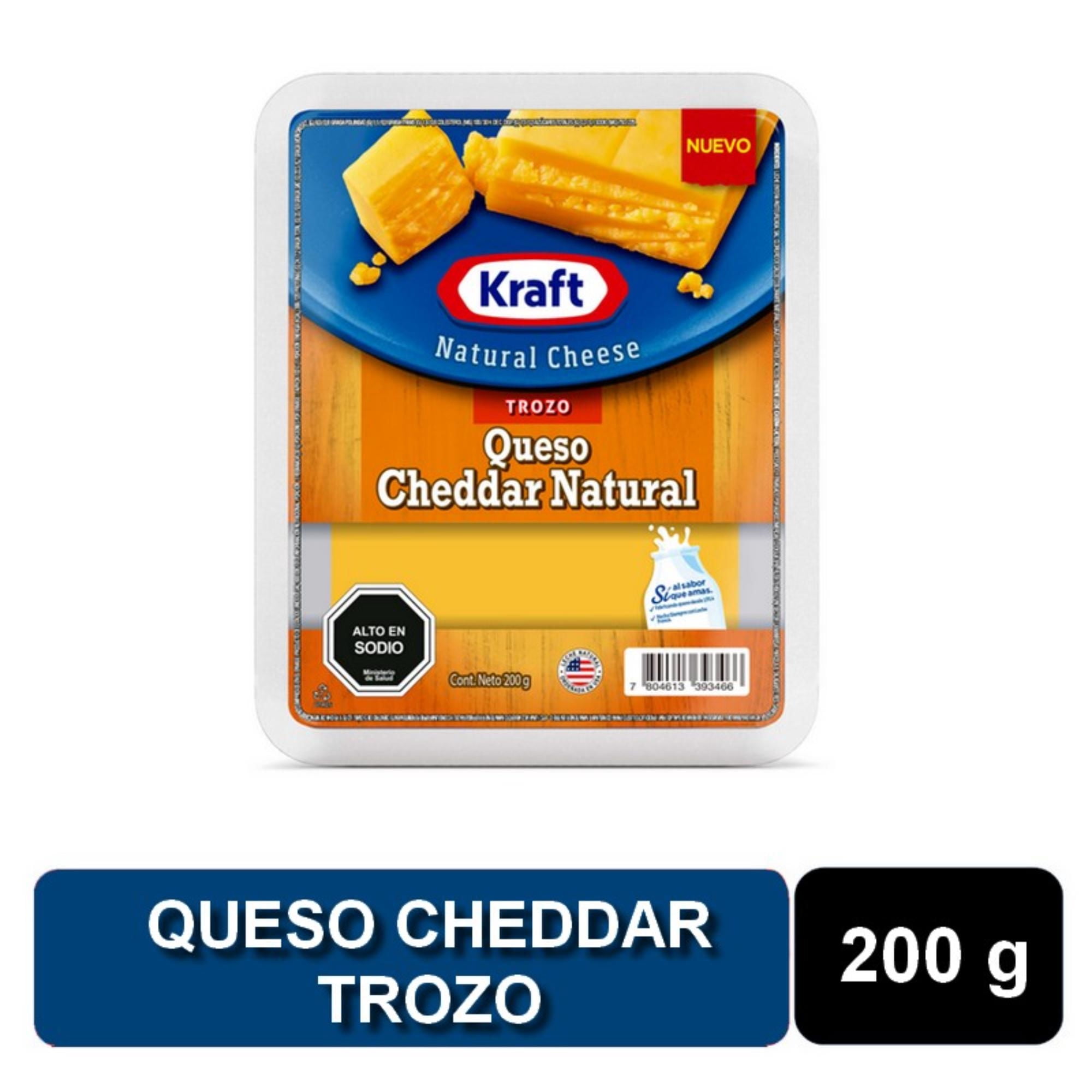 Queso Cheddar Trozo Kraft 200g