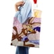 thumbnail image 4 of Wile E. Coyote and The Road Runner Bolso de tela con estampado de lienzo para mujer, bolsa de compras reutilizable y estética, con cremallera interior, regalo para mujer, 35 × 40 cm., 4 of 6