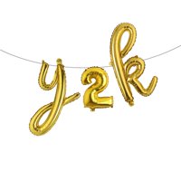 Globos De Fiesta Ruiansi Con La Letra Y2K De 16 Pulgadas En Oro Rosa (3 Unidades)