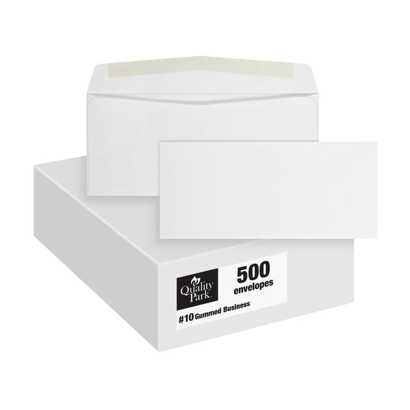 Sobres Quality Park #10 tamaño carta, paquete de 500, blancos