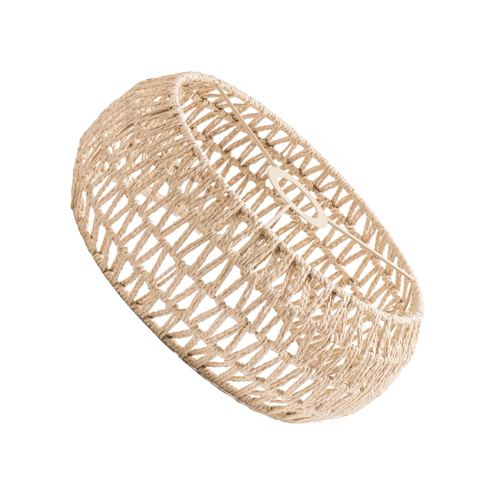 Magideal - Pantalla De Cuerda De Papel, Pantalla Colgante Tejida, Pantalla De Lámpara Boho, Pantalla De Lámpara Tejida Para Comedor, Cocina, Cafetería , Amarillo