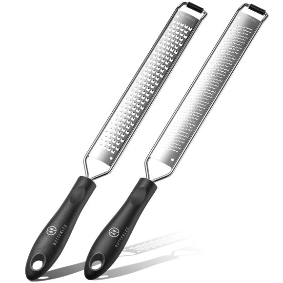 Rallador de Alimentos BUTTERLEE Set de Rallador y Rallador de Limón/Lima de Acero Inoxidable