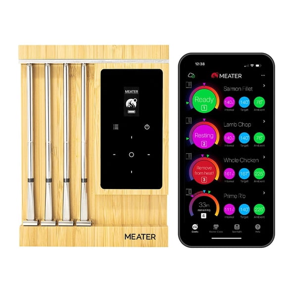 Termómetro Para Carne Meater Pro XL Inalámbrico WiFi 4 Sondas