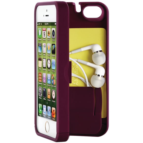 Funda EYN para iPhone 5/5s Syrah con Porta Tarjetas y Soporte