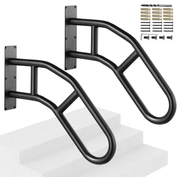 Barandillas VEVOR para escaleras exteriores, 29 cm, montaje en pared, 1 a 3 peldaños