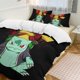 thumbnail image 2 of Pokmon Bulbasaur 3 Piece Sets Full/Queen Size - Reversible Microfiber Quilts with Shams Soft Lightweight Bedspread Coverlet Comforter for All Season Bed Sheets, 2 of 4