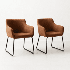 Klik Muebles - Pack De 2 Butacas Albania De Cuero Sintético Con Metal Industrial