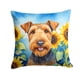 thumbnail image 1 of Cojín Sunflowers Airedale Terrier, 1 of 6