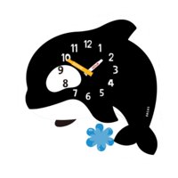 Magideal - Reloj De Pared Reloj De Pared Grande, Fácil De Leer, Columpio Silencioso, Lindo Reloj De Pared Grande Para Decoración De Apartamentos, Granja, Cocina, Ballena