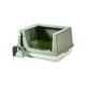 thumbnail image 4 of Caja de arena para gatos Bandeja de arena Parte inferior desmontable Semicerrada para mascotas pequeñas Ahorro de espacio Suministros de limpieza para L verde, 4 of 5