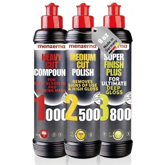 Set de Pulido Menzerna HCC1000 MCC2500 3800 de 3 Pasos