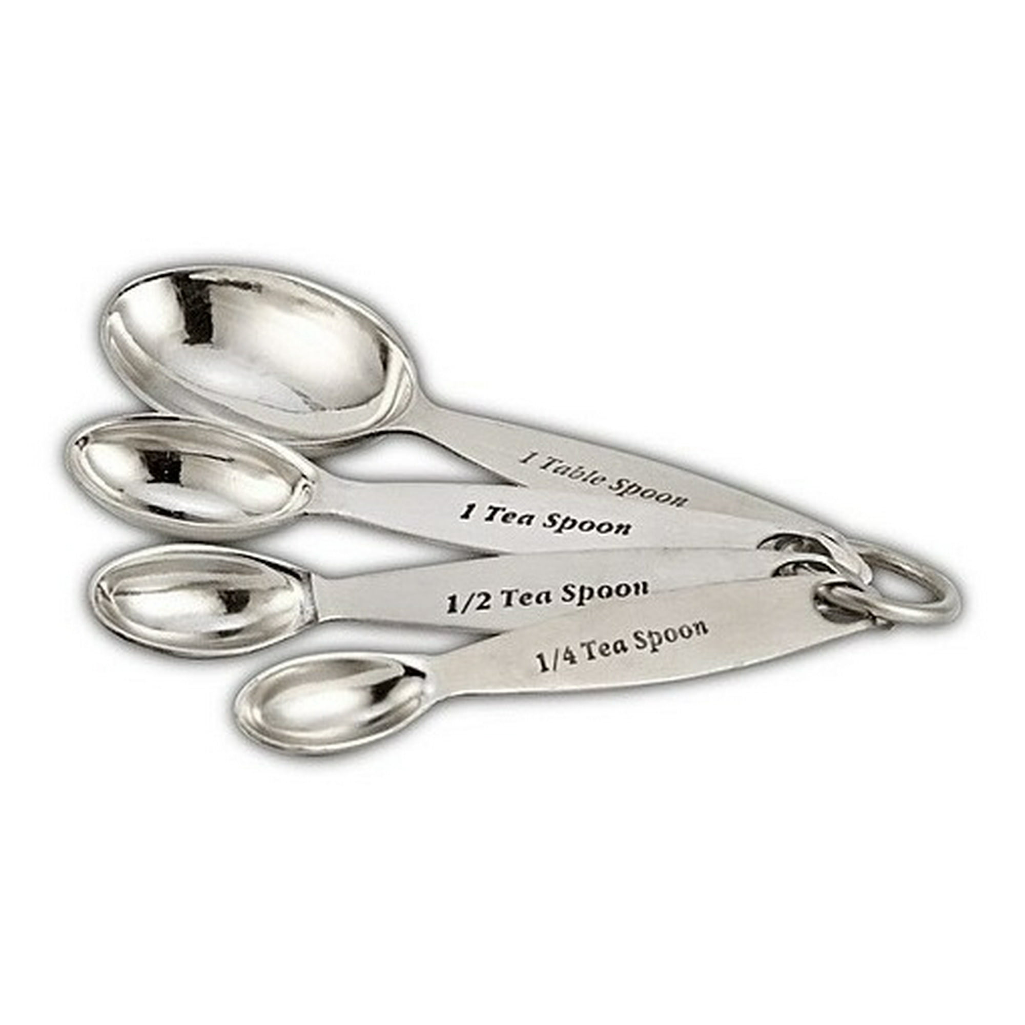 Genérico - Cucharas Medidoras 4 Piezas Acero Repostería