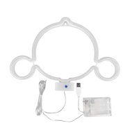 Ioensy - Mono Letrero De Neón Luz Colgante De Pared Elfo Que Brilla Intensamente Para Banquete Adorno De Pasillo Blanco Cálido