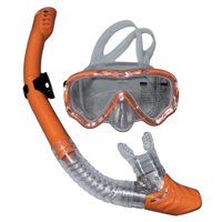 Magideal - Máscara De Buceo Con Esnórquel, Con Cubierta Para La Nariz, Equipo De Esnórquel A Prueba De Fugas Para Adultos, Máscara De Natación Para Buceo Bajo El Naranja