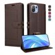 thumbnail image 1 of Premium Wallet Case for Xiaomi 11 Lite with Card Slots & Kickstand, Flip Cover Brown, 1 of 6