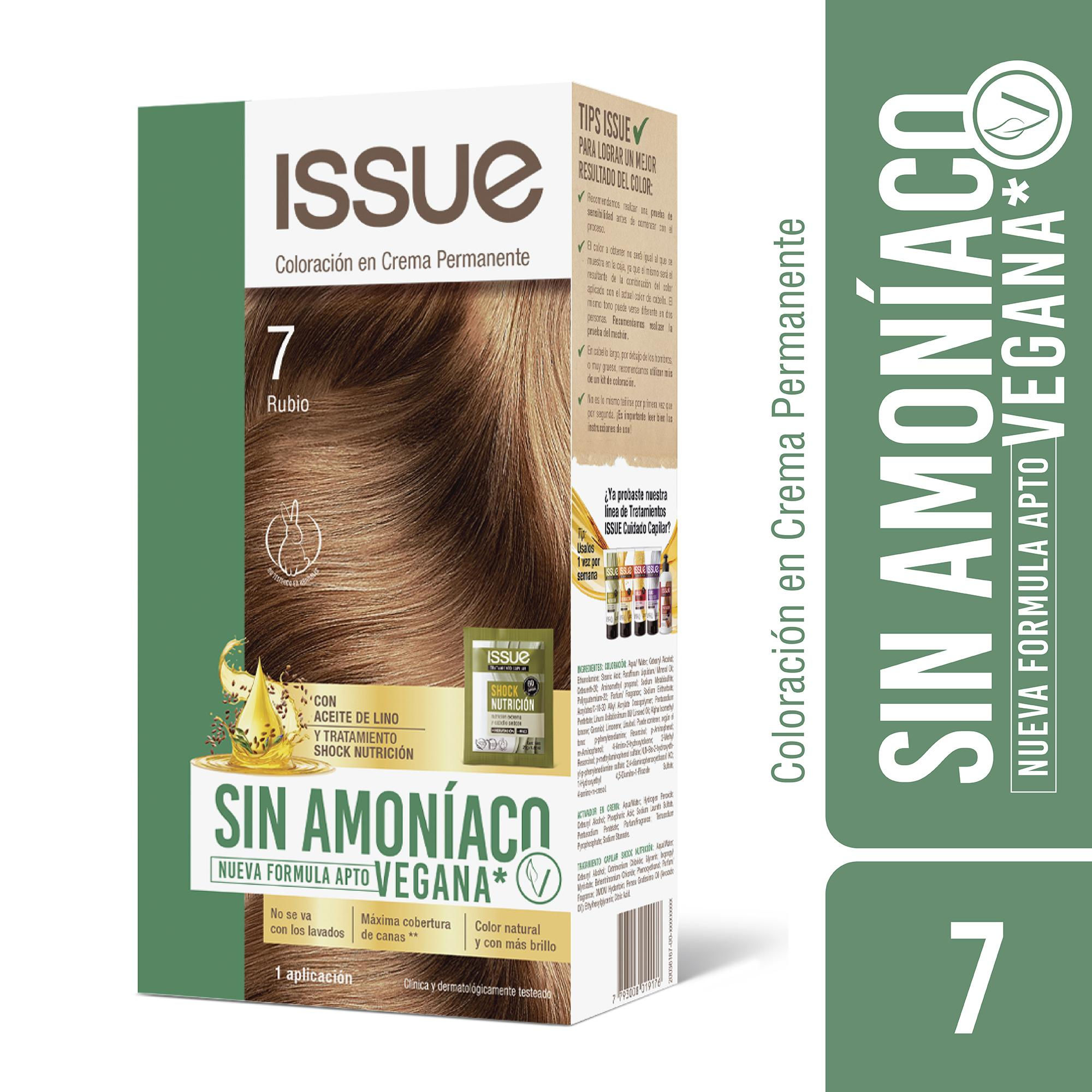 Coloración Cabello Sin Amoníaco 7 Rubio Medio 1 Un Issue