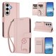 thumbnail image 2 of Funda Cartera Trébol para Samsung Galaxy S24 FE con Ranuras Tarjetas y Carga Inalámbrica Rosa, 2 of 6