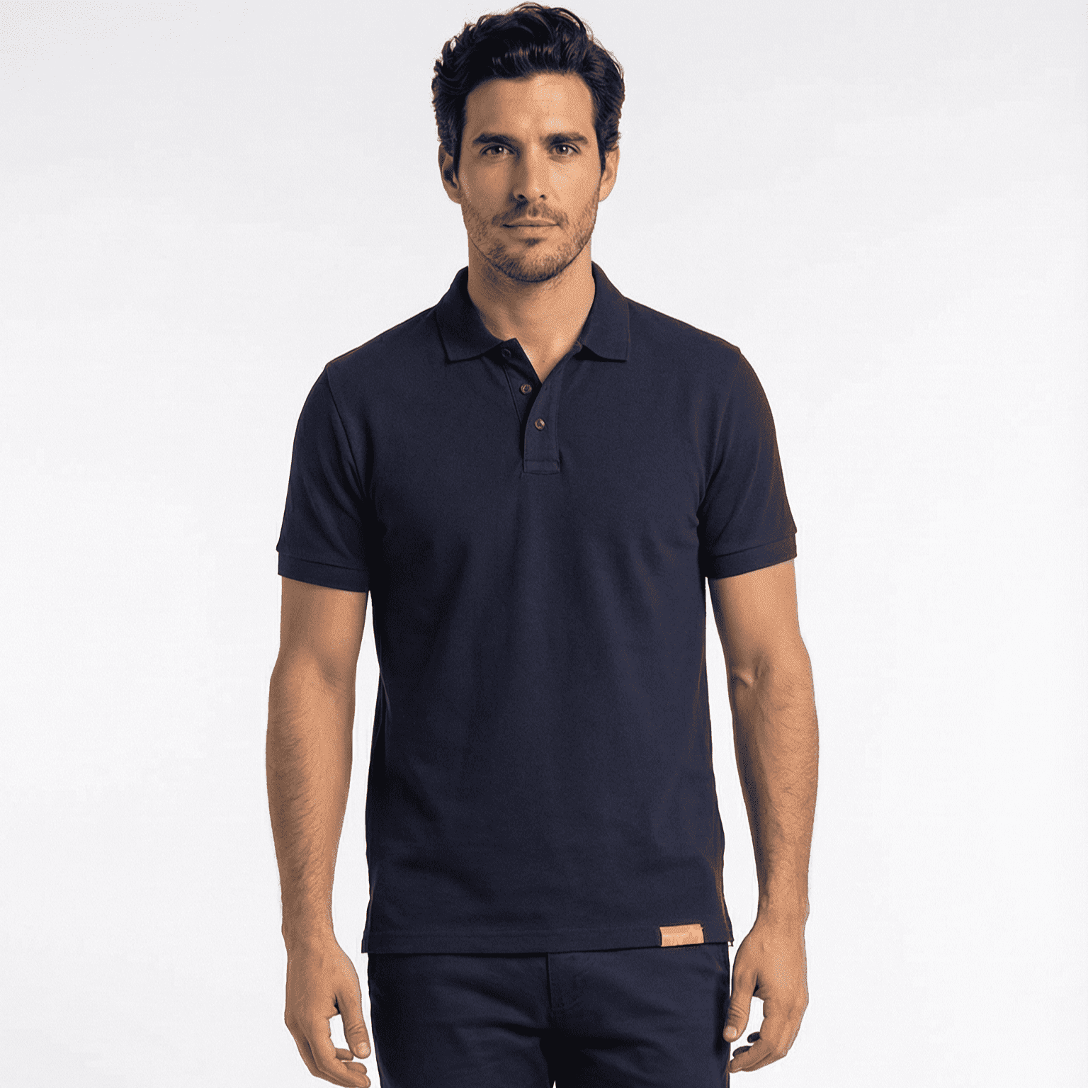 T-world - Polera Piqué Manga Corta Premium 60/40 Ideal Para Bordar Azul