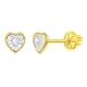 thumbnail image 1 of Aros de corazón de oro 14k y circón para bebes y niñas, 1 of 2