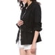 thumbnail image 4 of INSPIRE CHIC Chaquetas Utilitarias para Mujeres de Regreso a Clases con Cintura de Cordón, Bolsillo con Solapa, Cremallera y Botones, Negro L, 4 of 7