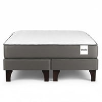 Vitelio - Base De Cama + Colchón 2 Plazas Semi Ortopedic
