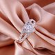 thumbnail image 2 of Xiao Hua Anillo de Amor de Diamante de Agua para Mujer de 2 Piezas, Joyería Nupcial de Boda, Talla 7, 2 of 4