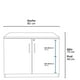 thumbnail image 2 of Gabinete Bajo Con Puertas 80x40x75 Wengue/Gris, 2 of 2