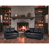Muebles Altiro - Sofá Israel 32 - Cuero Sintético Pu Negro