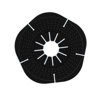 Magideal - Almohadilla Del Orificio Del Limpiaparabrisas Almohadilla Universal A Prueba De Polvo Ajuste A Prueba De Hojas Para Prevenir El Orificio Inferior Diámetro Negr Gran Diámetro Negro