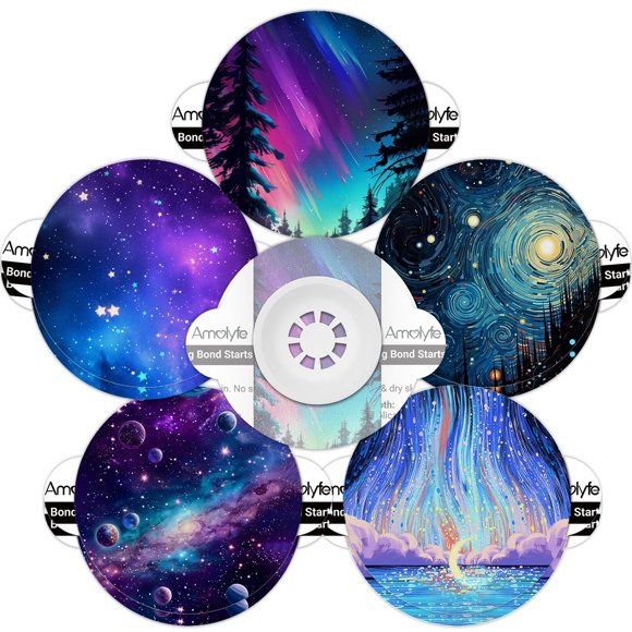 Cubiertas para sensores Amolyfe 10 unidades impermeables Galaxy Nights