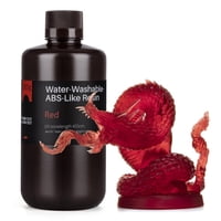 Impresora 3D De Resina Elegoo, Lavable Con Agua, Tipo Abs, Color Rojo Transparente, 1 Kg