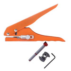 Magideal - Perforadora De Un Solo Orificio, Perforadora De Alta Resistencia, Perforadora De Papel Que Ahorra Mano De Obra, Perforadora De Metal Para Tarjetas De , 15Mm Con Broca