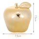 thumbnail image 3 of Set 3 figuras decorativas manzana cerámica dorado plateado, 3 of 3