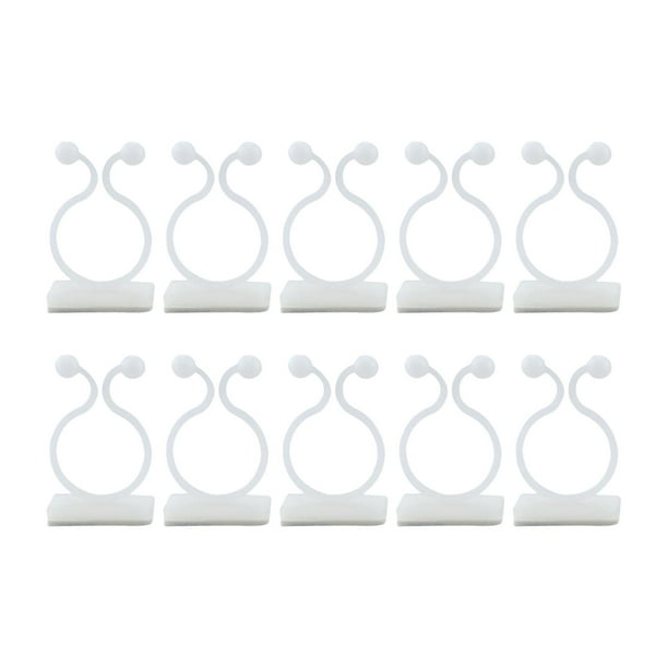 10x Clip de pared de escalada de plantas Vines Tracción Soporte invisible Fijador de plantas Clips de fijación de pared de escalada para decoraciones , Blanco L