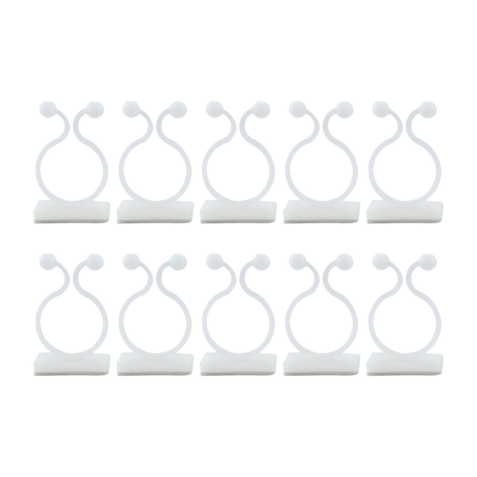 Magideal - 10x Clip De Pared De Escalada De Plantas Vines Tracción Soporte Invisible Fijador De Plantas Clips De Fijación De Pared De Escalada Para Decoraciones , Blanco L