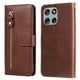 thumbnail image 1 of Funda con Cremallera para Motorola Moto G56, Carcasa Cartera de Cuero PU con Soporte y Tarjetero, 1 of 5