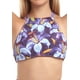 thumbnail image 1 of Bikini Peto Cuello Alto Cruzado Estampado Morado L, 1 of 3