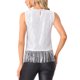 thumbnail image 3 of INSPIRE CHIC Tops de Fiesta para Mujeres con Flecos de Lentejuelas sin Mangas Cuello Redondo Camisetas Brillantes XL Blanco, 3 of 5