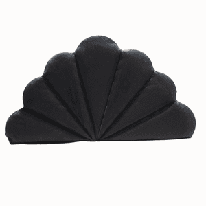 Muebles Rimar - Respaldo Coral 1 Plaza Negro Felpa