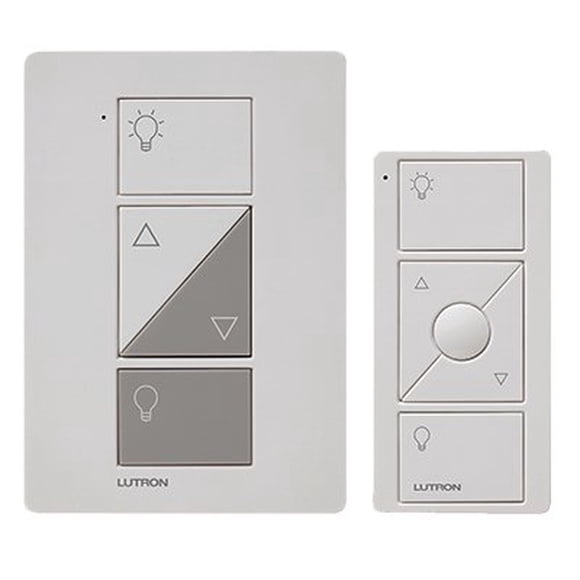 Atenuador de lámpara Lutron Caseta P-PKG1P-WH-R 100W con control remoto Pico