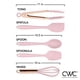 thumbnail image 3 of Set de utensilios de cocina Cook con silicona de color rosa, 5 piezas, 3 of 8