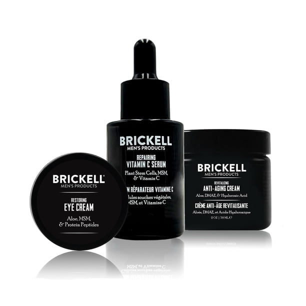 Set de regalo para el cuidado de la piel Brickell para hombre, antienvejecimiento con vitamina C