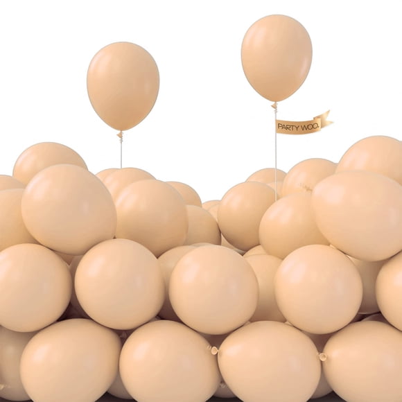 Globoons PartyWoo Nude, 5 pulgadas, color albaricoque, 50 unidades, para guirnalda
