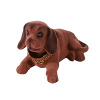 Bothyi - Sacudiendo La Cabeza Perro Coche Adornos Niños Juguete Lindo Para La Decoración De La Oficina De La Habitación Color Café