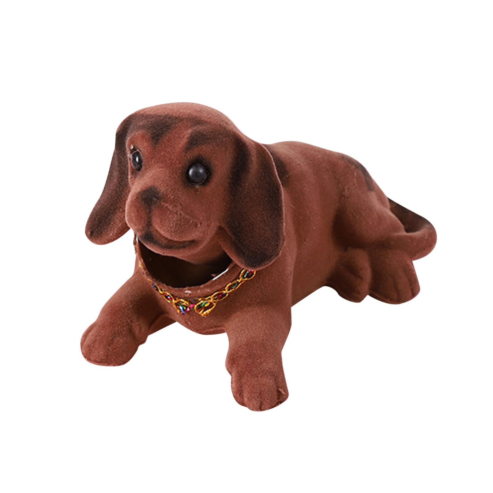 Bothyi - Sacudiendo La Cabeza Perro Coche Adornos Niños Juguete Lindo Para La Decoración De La Oficina De La Habitación Color Café